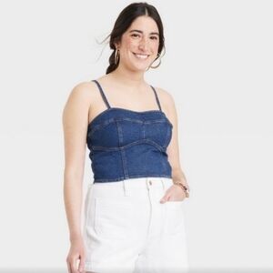 Universal Thread Dark Wash Denim Crop Top